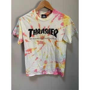Thrasher Skateboard Magazine Tie Dye Unisex Small Shirt